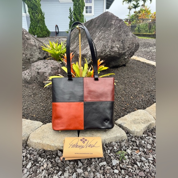 Patricia Nash Handbags - Patricia Nash NWT $249 British Veg Tan Colorblock Leather Tote